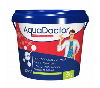 Дезинфектант AquaDoctor хлор-шок C-60Т 5 кг в таблетках