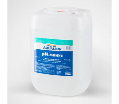 Aqualeon жидкий pH минус для бассейна 35 кг