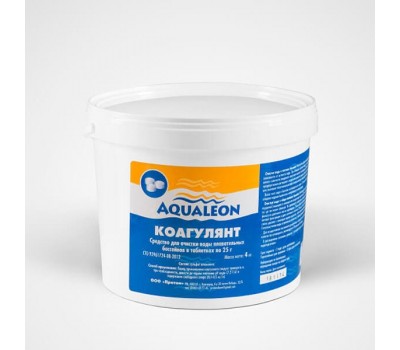 Коагулянт Aqualeon 4 кг (картриджи по 5 таблеток 25 г)