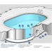 Каркасный бассейн овальный вкапываемый ЛАГУНА 3,7 х 2,44 х 1,25 м (Однотонный)