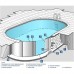 Каркасный бассейн овальный вкапываемый ЛАГУНА 7,3 х 3,05 х 1,25 м (Однотонный)